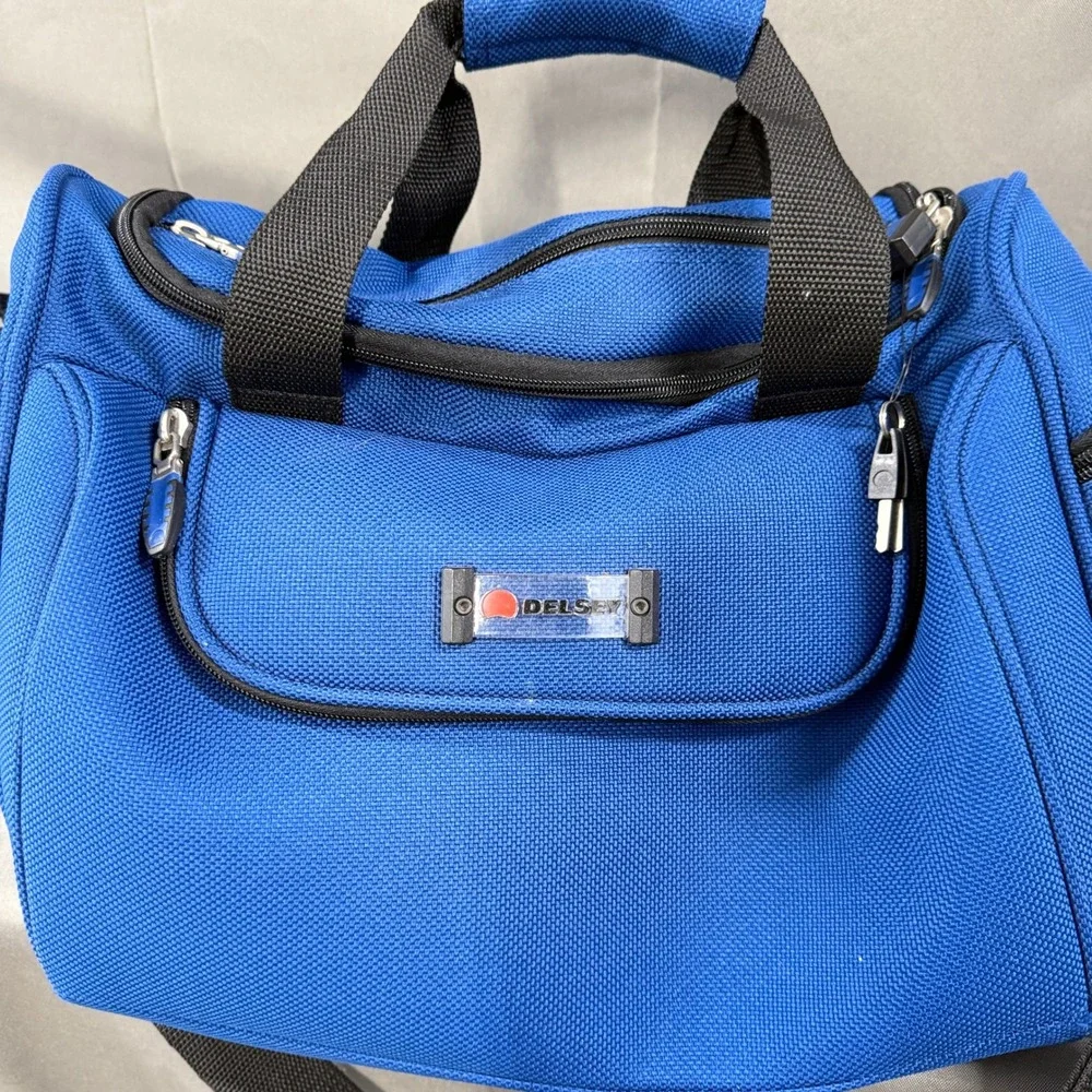 DELSEY Blue Travel Duffel Bag Carry On Shoulder Strap Luggage‎ Weekender